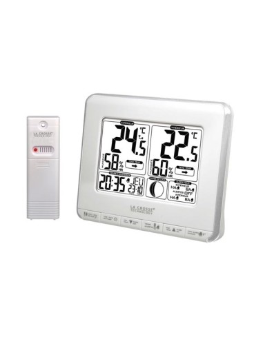 LA CROSSE - WEATHER STATION WITH MOON PHASES, TEMPERATURE ALERTS AND HEAT INDEX