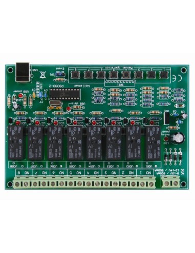 CARTE-RELAIS USB À 8 CANAUX