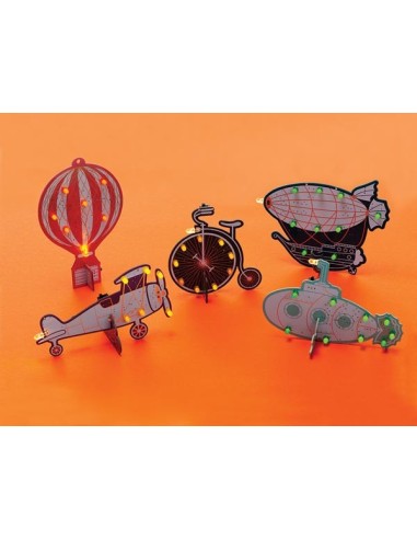 Heißluftballon im Retro-Design - Lern-Bausatz...