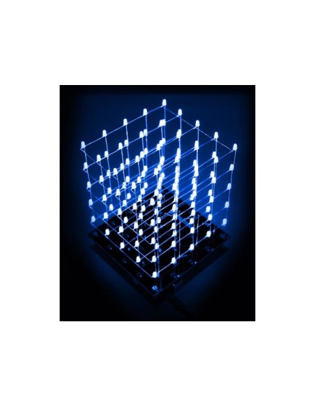 CUBE À LED 3D - 5 x 5 x 5 (LED BLEUE)