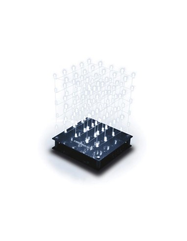 CUBE Á LED 3D - 5 x 5 x 5 (LED BLANC)
