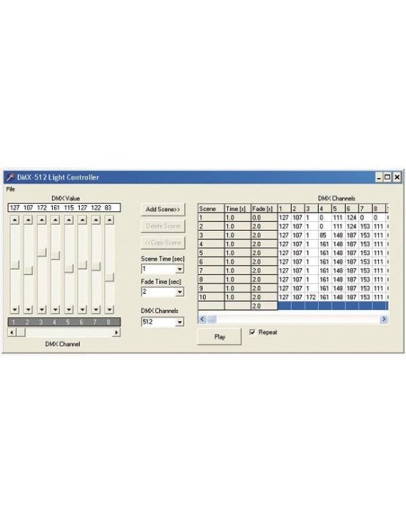 RÉGIE DE LUMIÈRE DMX VIA USB