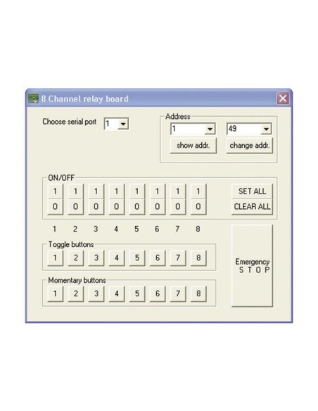 CARTE RELAIS 8 CANAUX CONTRÔLÉE À DISTANCE