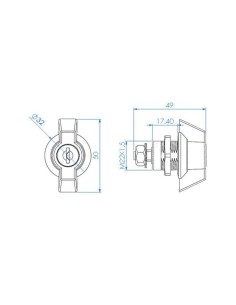 LOCK FOR PARCEL DROP BOX - WITH KEYS 2