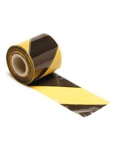 BLACK/YELLOW SAFETY TAPE - 250 m