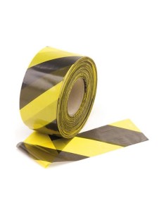 BLACK/YELLOW SAFETY TAPE - 500 m
