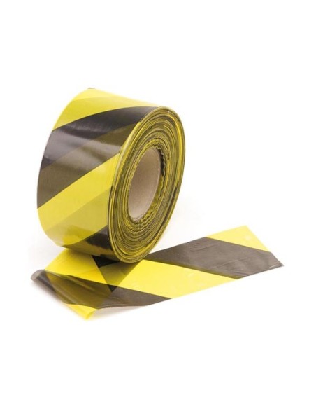 BLACK/YELLOW SAFETY TAPE - 500 m
