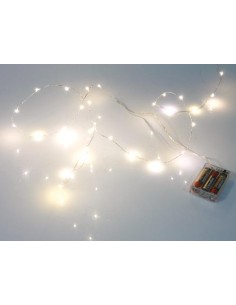 LEDSLINGER - WARMWIT - 20 LEDs - OP BATTERIJEN