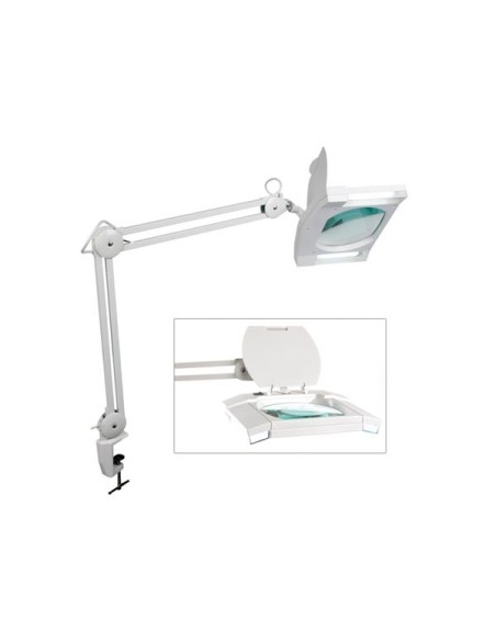 LUPENLEUCHTE - 2 X 9W - WEIß