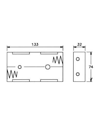 BATTERIEHALTER FÜR 4 x D-BATTERIE (MIT...