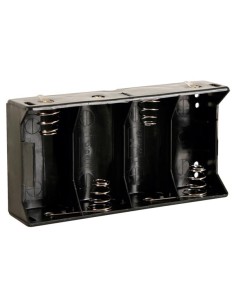 BATTERIEHALTER FÜR 4 x D-BATTERIEN (MIT LÖTFAHNEN)