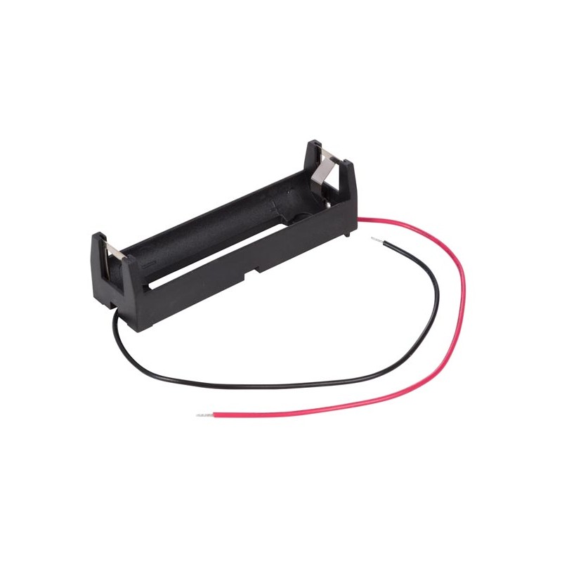 BATTERY HOLDER FOR 1 x LITHIUM 18650 CELL (WITH LEADS)