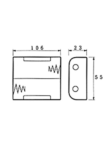 BATTERIEHALTER FÜR 2 x C-BATTERIEN (MIT...