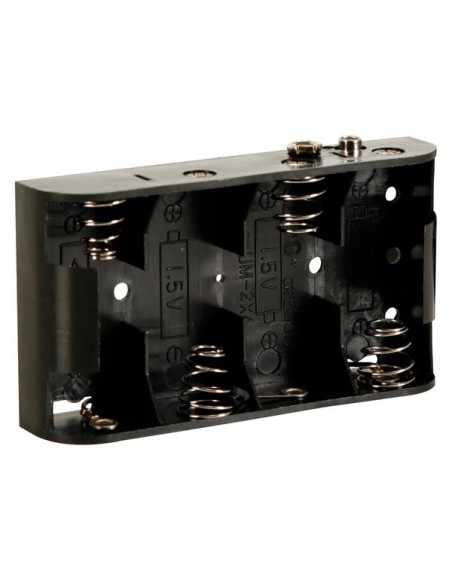 BATTERY HOLDER FOR 4 x C-CELL (WITH SNAP TERMINALS)