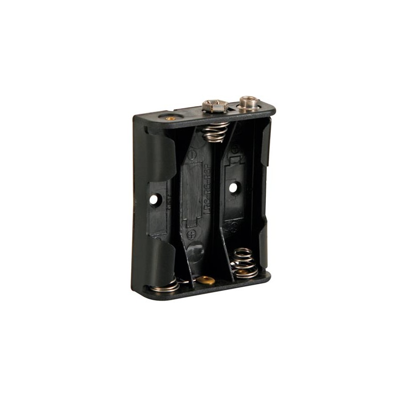 BATTERY HOLDER FOR 3 x AA-CELL (WITH SNAP TERMINALS)
