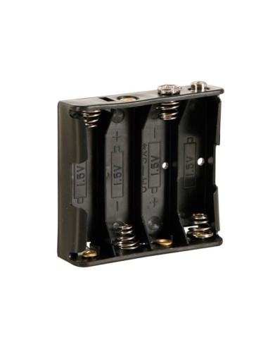 BATTERY HOLDER FOR 4 x AA-CELL (WITH SNAP TERMINALS)