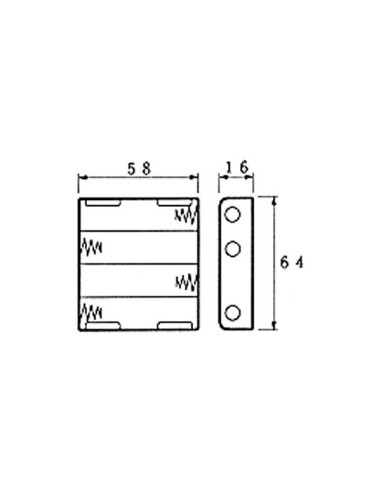 BATTERIEHALTER FÜR 4 x AA-BATTERIEN (MIT...