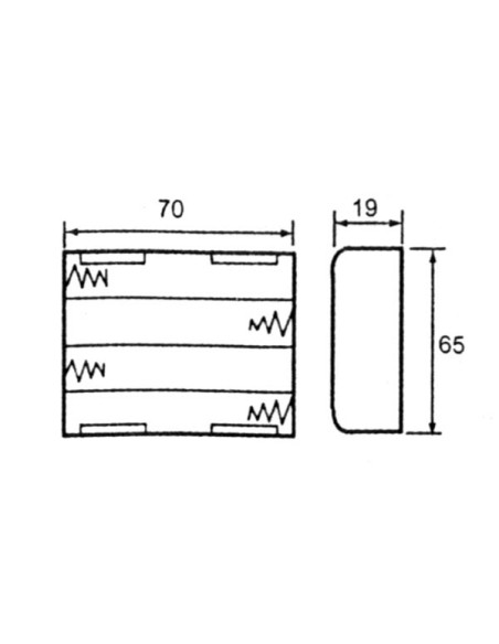 BATTERY HOLDER FOR 4 x AA-CELL (WITH LEAD TERMINALS) + SWITCH