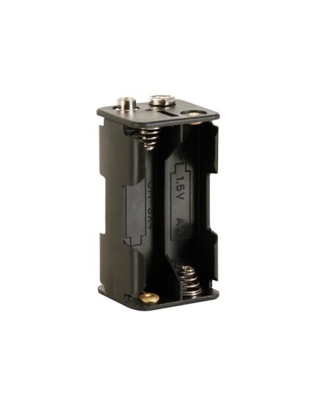 BATTERY HOLDER FOR 4 x AA-CELL (WITH SNAP TERMINALS)