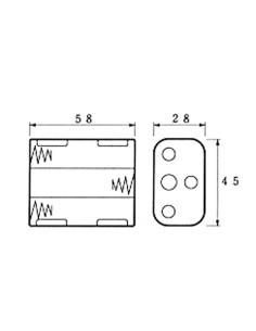BATTERIJHOUDER VOOR 6 x AA-CEL (VOOR BATTERIJCLIPS) 2