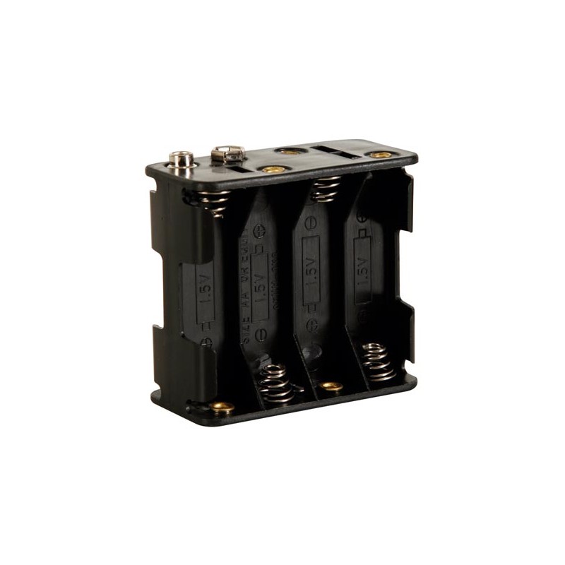 BATTERY HOLDER FOR 8 x AA-CELL (WITH SNAP TERMINALS)