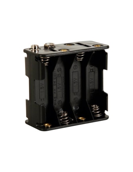 BATTERIEHALTER FÜR 8 x AA-BATTERIEN (MIT DRUCKKNOPFANSCHLÜSSEN)