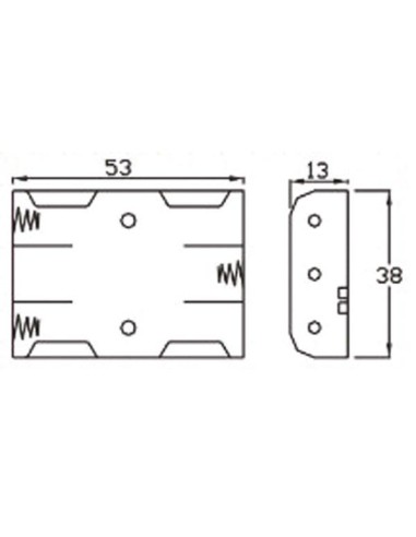 BATTERIJHOUDER VOOR 3 x AAA-BATTERIJEN