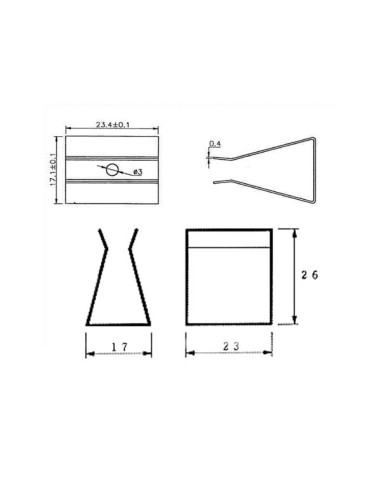 BATTERIJHOUDER VOOR 1 x 9V-CEL
