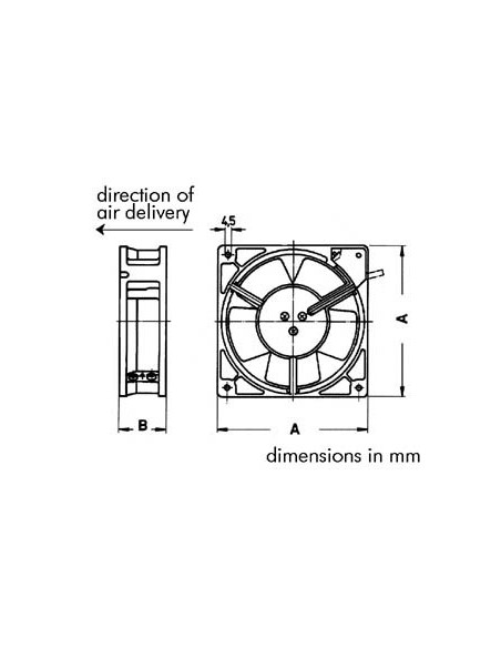 VENTILATEUR SUNON 230VCA ROULEMENT A BILLES 120 x 120 x 38mm