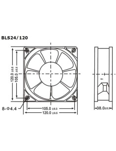 FAN 24VDC SLEEVE 120 x 120 x 38mm 2