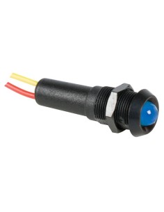LED LAMP 12V BLAUW - ZWARTE BEHUIZING
