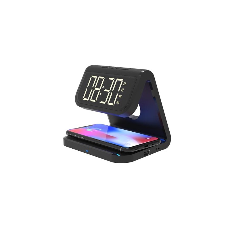 ALARM CLOCK WITH WIRELESS CHARGING