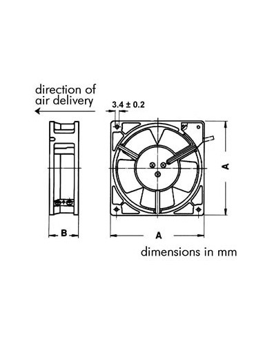LÜFTER SUNON 12VDC GLEITLAGER 40 x 40 x 10mm