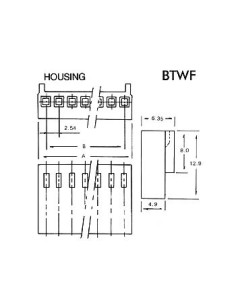PLATINEN-STECKVERBINDER - BUCHSENLEISTE - 6 POLE / 20 cm 2