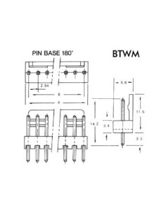 PLATINENSTECKVERBINDER - STIFTLEISTE - 3-POL. 2