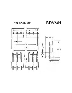 PLATINEN-STECKVERBINDER 90° - STIFTLEISTE - 10-POL. 2