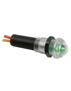 WATER-RESISTANT LED LAMP 12V GREEN - BLACK HOUSING