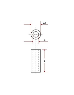 ENTRETOISE EN ALUMINIUM 8mm M3 2