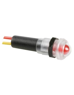 WATERBESTENDIGE LED LAMP 12V ROOD - ZWARTE BEHUIZING