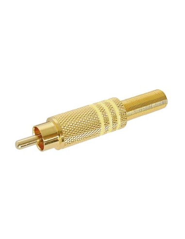 RCA PLUG MALE - GOLD - YELLOW