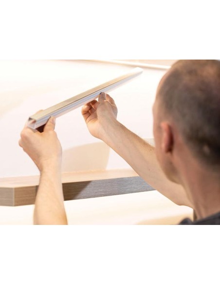 Display mit 10x doppelseitigem Multi-tack Klebeband - halbtransparent - 12 mm x 25 m