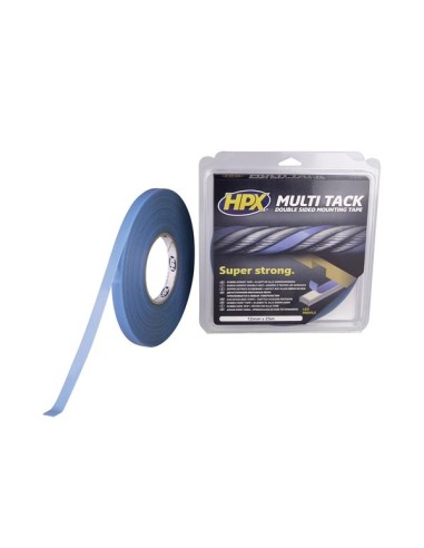 Dubbelzijdige multi-tack tape - semi-transparant - 12 mm x 25 m