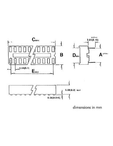 14P DIL IC SOCKET 300MIL
