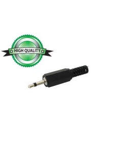 2.5mm JACK MALE CONNECTOR - PLASTIC BLACK MONO