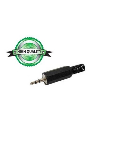 MANNELIJKE 2.5mm STEREO JACK - PLASTIC ZWART