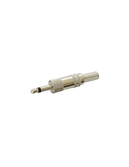 MANNELIJKE 3.5mm MONO JACK - VERNIKKELD