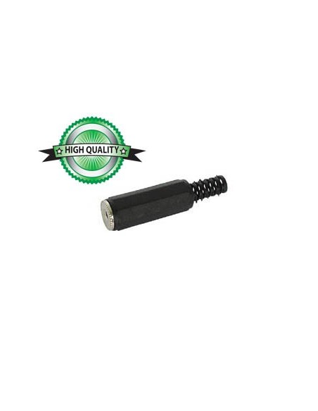 2.5mm FEMALE JACK CONNECTORS - PLASTIC BLACK STEREO