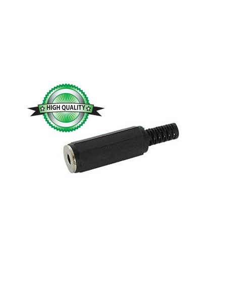 JACK FEMELLE 3.5mm MONO PLASTIQUE NOIR