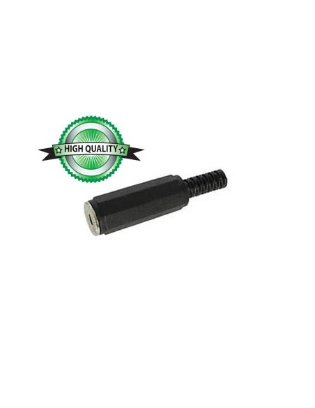 3.5mm-STEREO-KLINKENBUCHSE - KUNSTSTOFF, SCHWARZ