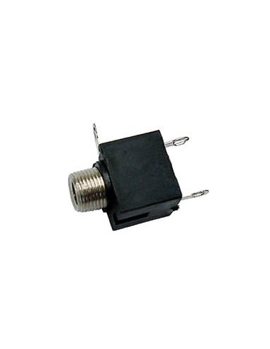 VROUWELIJKE 3.5mm MONO JACK - CHASSISMONTAGE ZWART